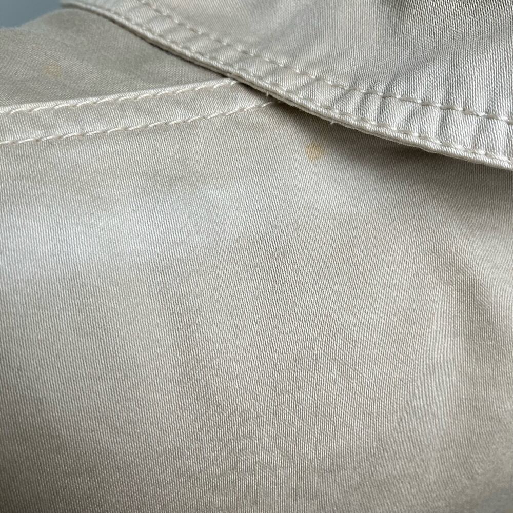 Prada Trench Coat Safari Jacket Sz 6 US Beige Cotton Lightweight Belted Auth. - Picture 14 of 16